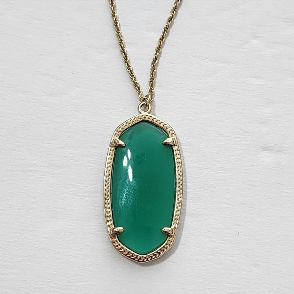 Kendra scott‎ vintage Gold and green necklace